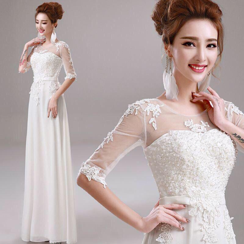 Đầm dạ hội dáng xòe đính cườm tay lỡ cao cấp D210